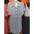 Šaty košilové krátký rukáv dámské proužek (S/M ONE SIZE) ITALSKá MóDA IM722011