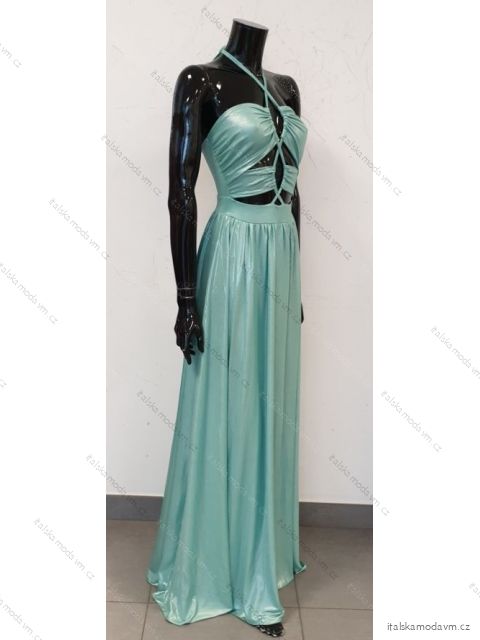 Šaty dlouhé letní elegantní na ramínka dámské (S/M ONE SIZE) ITALSKÁ MÓDA IMPBB22B22006A