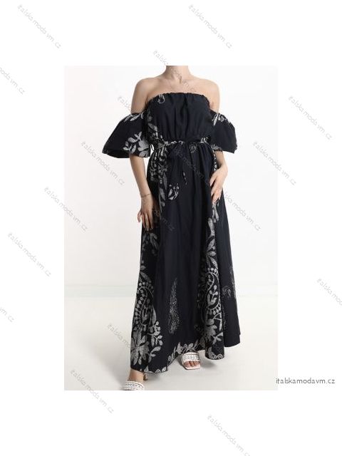 Šaty dlouhé letní carmen dámské (S/M ONE SIZE) ITALSKÁ MÓDA IMPLM220950A5