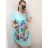 Šaty dlhé maxi letný krátky rukáv dámska nadrozmer (XL/2XLONE SIZE) TALIANSKA MÓDA IM422758/DR biela XL/2XL