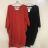 Šaty oversize krátký rukáv dámské (SM/L ONE SIZE) ITALSKÁ MÓDA IMD21956/DR S/M/L červená