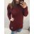 Šaty pletené alá svetr prodloužený dlouhý rukáv dámské nadrozměr (XL/2XL ONE SIZE) ITALSKÁ MÓDA IM4212261/DU smaragdová xl/2xl one size