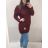 Šaty pletené alá svetr prodloužený dlouhý rukáv dámské nadrozměr (XL/2XL ONE SIZE) ITALSKÁ MÓDA IM4212261/DU smaragdová xl/2xl one size