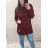 Šaty pletené alá svetr prodloužený dlouhý rukáv dámské nadrozměr (XL/2XL ONE SIZE) ITALSKÁ MÓDA IM4212261/DU smaragdová xl/2xl one size