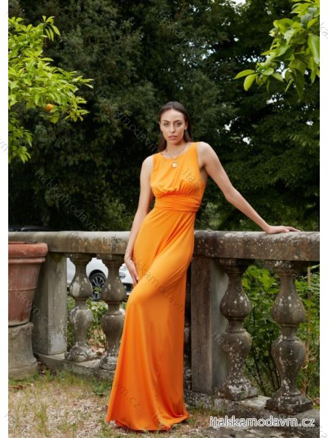 Šaty letní dlouhé elegantní bez rukávu dámské (S/M ONE SIZE) ITALSKÁ MÓDA IMPBB22A10933