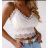 Top/tílko krajkové na ramínka dámské (S/M ONE SIZE) ITALSKÁ MÓDA IMPBB229678yx/DR S/M černá