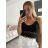 Top/tílko krajkové na ramínka dámské (S/M ONE SIZE) ITALSKÁ MÓDA IMPBB229678yx/DR S/M černá