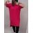 Šaty bavlněné volnočasové krátký rukáv dámské nadrozměr (XL/2XL ONE SIZE) ITALSKÁ MODA IM422103