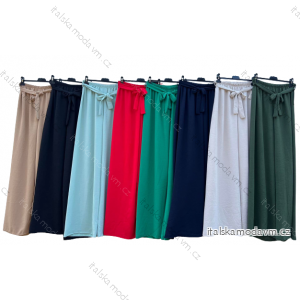 Kalhoty dlouhé letní dámské (S/M ONE SIZE) ITALSKÁ MÓDA IMD22642
