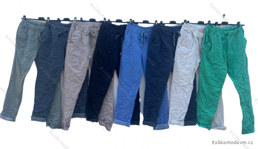 Kalhoty dlouhé strečové pružné dámské (S/M ONE SIZE) ITALSKÁ MÓDA IMD22623