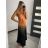 Šaty dlouhé letní bez rukávu dámské (S/M/L/XL/2XL ONE SIZE) ITALSKÁ MÓDA IMLI22007 oranžová S-2XL
