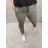 Kalhoty strečové dlouhé dámské (XL/2XL ONE SIZE) ITALSKá MODA IM422198LH béžová XL/2XL