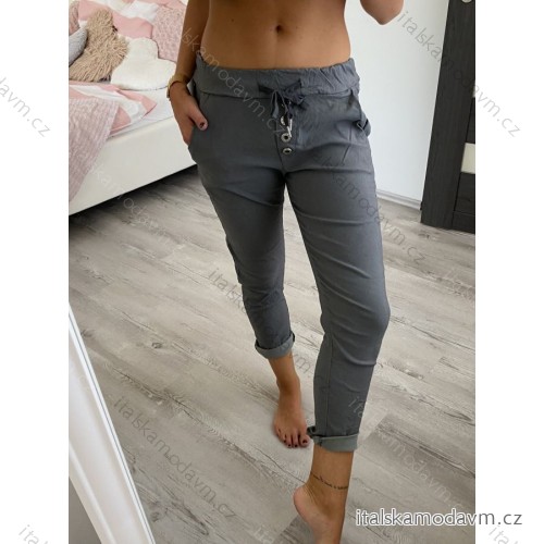 Kalhoty dlouhé strečové dámské (M/L ONE SIZE) ITALSKÁ MÓDA IMD22095