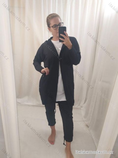 Cardigan bavlněný dlouhý rukáv dámský (XL/2XL/3XL ONE SIZE) ITALSKá MóDA IM422865