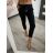 Kalhoty dlouhé strečové dámské (M/L ONE SIZE) ITALSKÁ MÓDA IMD22095/DR M/L Černá