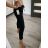 Kalhoty dlouhé strečové dámské (M/L ONE SIZE) ITALSKÁ MÓDA IMD22095/DR M/L Černá