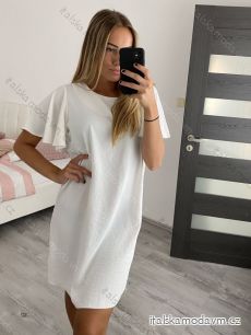 Šaty letní krátký rukáv dámské (S/L ONE SIZE) ITALSKÁ MÓDA IMWOP22OP028/DR