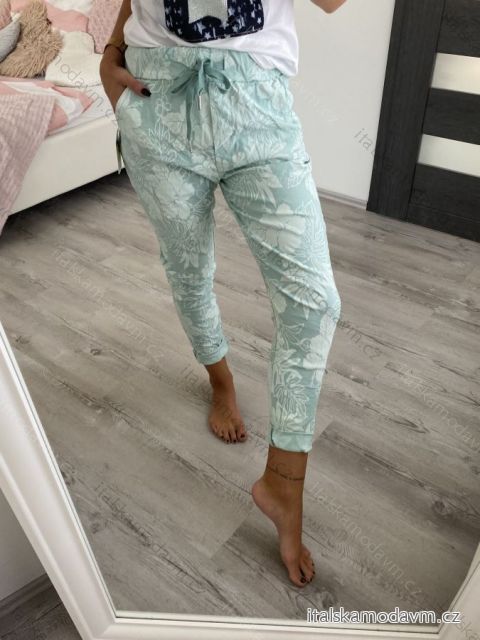 Kalhoty strečové dlouhé dámské (M/L ONE SIZE) ITALSKá MODA IM422202
