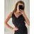 Top/tílko krajkové na ramínka dámské (S/M ONE SIZE) ITALSKÁ MÓDA IMPBB2221672/21837/DR Černá S/M