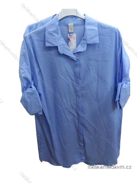 Košile oversize 3/4 dlouhý rukáv dámská nadrozměr (L/XL/2XL ONE SIZE) ITALSKÁ MÓDA IM422897