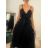 Šaty dlouhé letní elegantní na ramínka dámské (S/M ONE SIZE) ITALSKÁ MÓDA IMPBB2210648kt