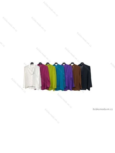 Tunika/blúzka dlhý rukáv dámska (S/M ONE SIZE) TALIANSKA MÓDA IMPLM22236920060