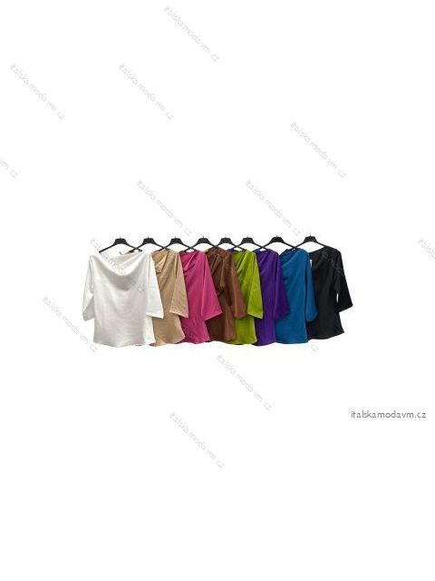 Tunika/blúzka dlhý rukáv dámska (S/M ONE SIZE) TALIANSKA MÓDA IMPLM22237510055