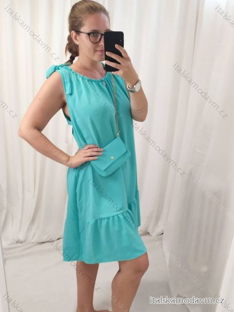 Šaty letné s kabelkou bez rukávu dámske (L/XL ONE SIZE) TALIANSKA MóDA IM422680/DUR