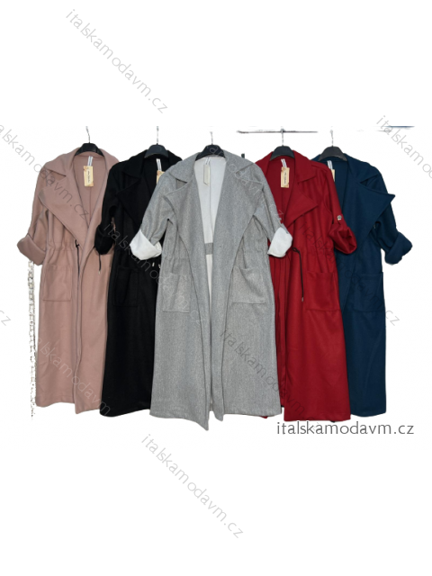 Kabát dlhý rukáv dámska nadrozmer (2XL/3XL ONE SIZE) TALIANSKA MÓDA IM422988