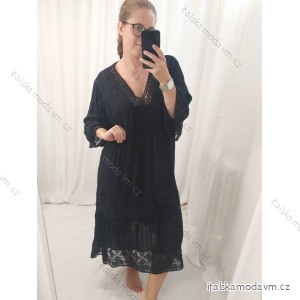 Šaty letní krajkové krátký rukáv dámská (XL/2XL/3XL ONE SIZE) ITALSKÁ MÓDA IMP1682221121