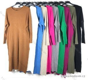 Šaty dlouhý rukáv dámské (S/M ONE SIZE) ITALSKÁ MÓDA IMPBB22Z9010