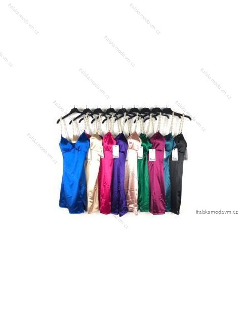 Šaty elegantné na ramienka dámske (S/M ONE SIZE) TALIANSKA MÓDA IMPBB22B22874