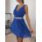 Šaty elegantní šifonové na ramínka dámské (S/M ONE SIZE) ITALSKÁ MÓDA IMM2223542LS/DR červená S/M