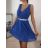 Šaty elegantné šifónové na ramienka dámske (S/M ONE SIZE) TALIANSKA MÓDA IMM2223542LS/DR Ružová tmavá S/M