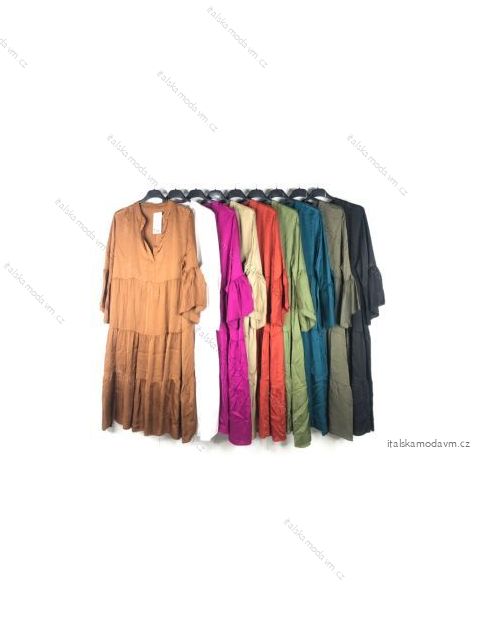 Šaty 3/4 rukáv dámské (S/M ONE SIZE) ITALSKÁ MÓDA IMPBB22F12345