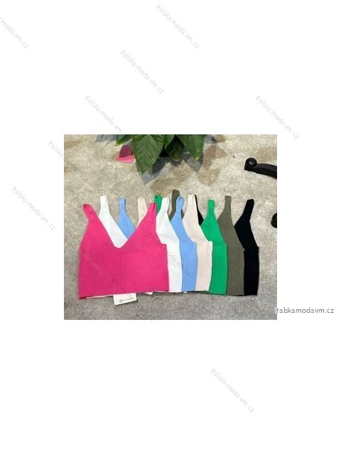 Top bez rukávu dámské (S/M ONE SIZE) ITALSKÁ MÓDA IMPBB22Z58125