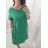 Šaty krátký rukáv oversize dámské (L/XL ONE SIZE) ITALSKÁ MÓDA IM4211032/DR tyrkysová