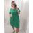 Šaty krátký rukáv oversize dámské (L/XL ONE SIZE) ITALSKÁ MÓDA IM4211032/DR tyrkysová