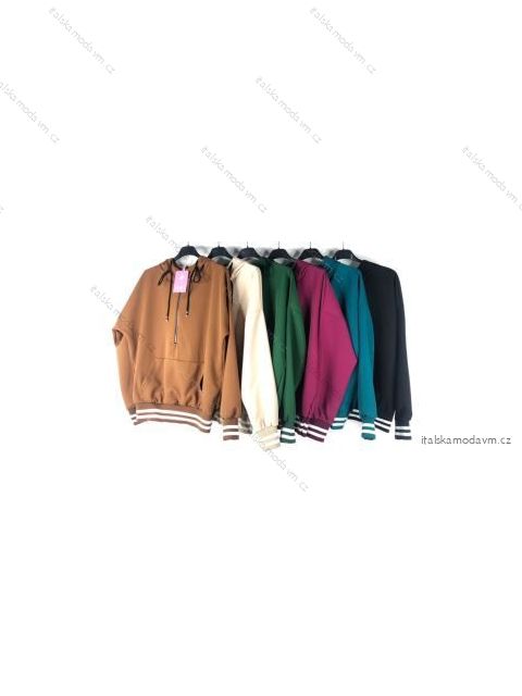 Mikina dlhý rukáv dámske (S/M ONE SIZE) TALIANSKA MÓDA IMPBB22E16076