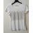 Tričko krátký rukáv s flitry dámské (s-xl) M.B.21 COLLECTION K267MB bílá S/M