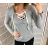 Tričko dlhý rukáv dámska (s-xl) AFASHION AF18025 šedá s