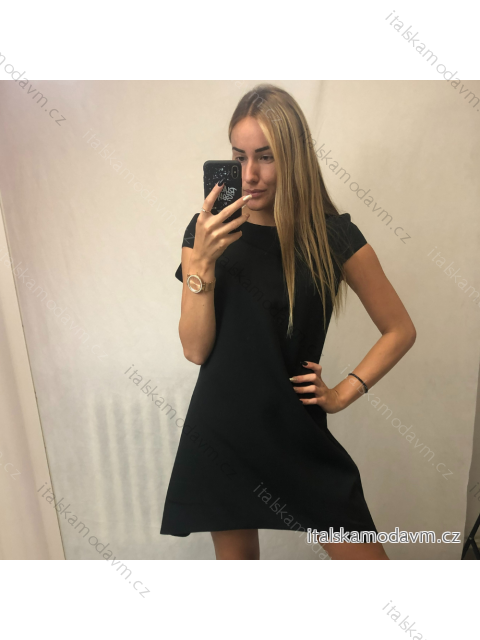 Šaty letní dámské (36-38-40-42-44) Polská MÓDA PMLK21LEILA-B/DUR 36 Černá