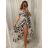 Šaty dlhé letný carmen cez ramená dámske (S/M/L ONE SIZE) TALIANSKA MÓDA IMM22UN5350 biela S/M
