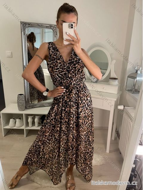 Šaty letné bez rukávov dámske (S/M ONE SIZE) TALIANSKA MÓDA IMPLM22U29650011