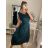 Šaty letní bez rukávu dámské (S/M ONE SIZE) ITALSKÁ MÓDA IMPLM221429/DR Modrá královská S/M