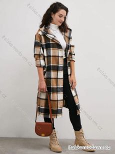 Kabát podzimní dlouhý rukáv dámský nadrozměr (2XL/3XLONE SIZE) ITALSKÁ MÓDA IMD22703