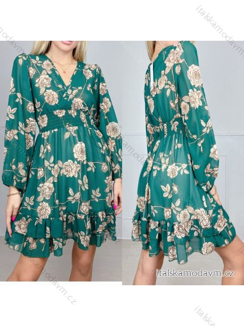 Šaty dlouhý rukáv dámské (S/M ONE SIZE) ITALSKÁ MÓDA IMPBB22F12290