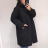 Kabát flaušový na zip s kapucí dámský nadrozměr (5XL/6XLONE SIZE) ITALSKÁ MÓDA IMD22757