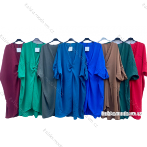 Šaty dlouhé maxi 3/4 krátký rukáv dámské (L/XL/2XL/3XL ONE SIZE) ITALSKÁ MÓDA IMD22724