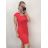 Šaty elegantní společenské dámské (XL-4XL) ITALSKá MóDA IM922DRESSRED/DR XL červená